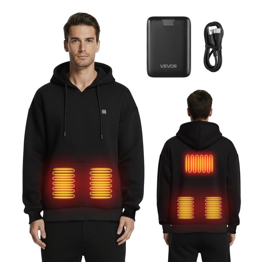 VEVOR Heat Warming Jacket – 7.4V, 16000mAh, S Size