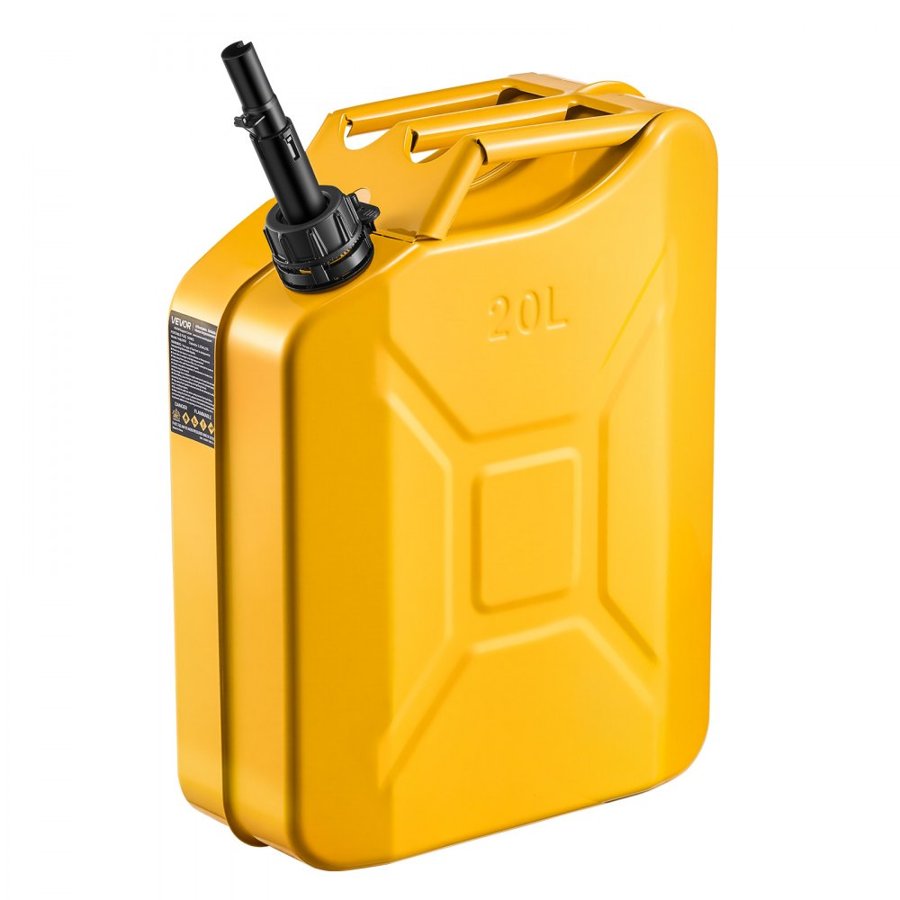 VEVOR Metal Fuel Jerry Can – 0.8mm Steel, 20L, 6 L/Min