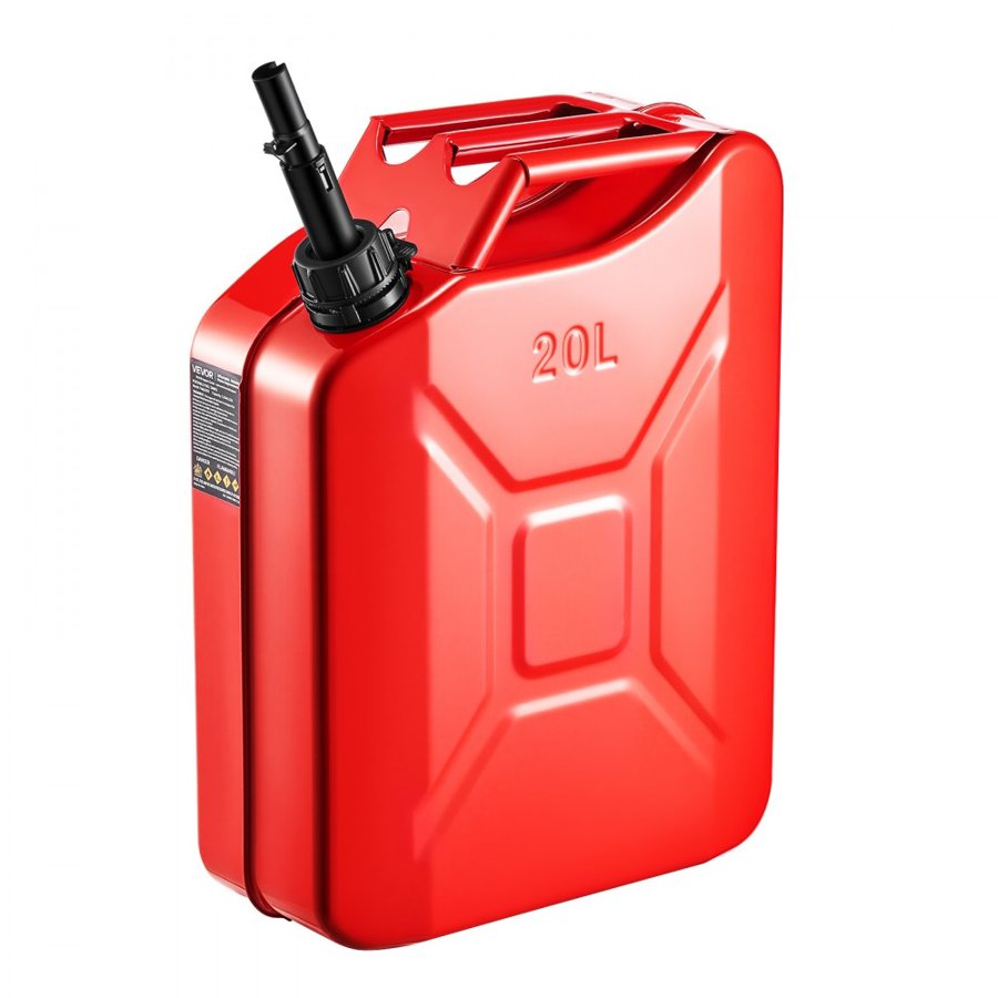 VEVOR Jerry Can Fuel Tank – 5.3 Gal / 20L, Leakproof Metal