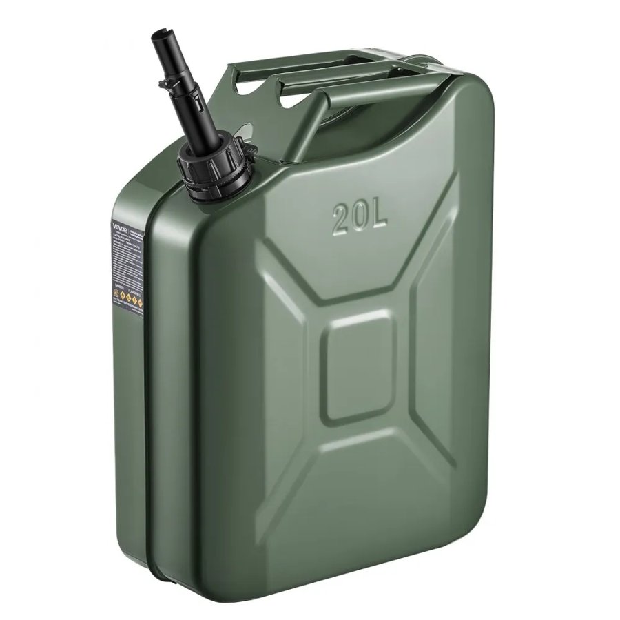 VEVOR 20L Metal Jerry Can – 5.3 Gal, Leakproof Steel Tank