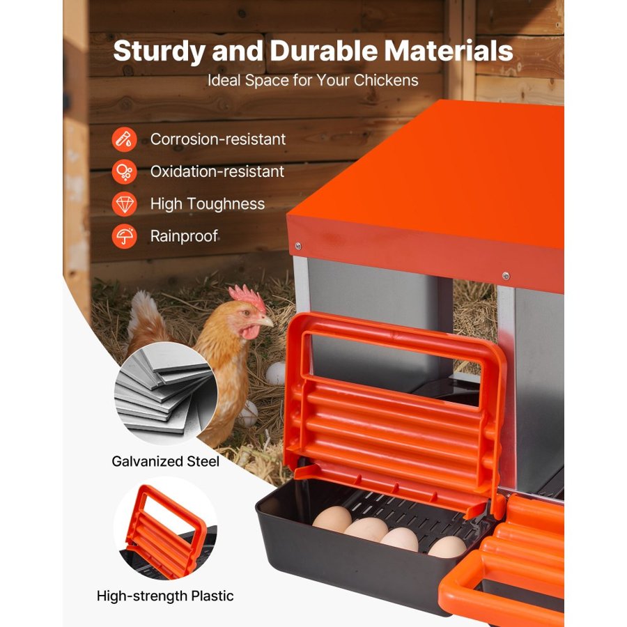 VEVOR Chicken Metal Nesting Boxes – CNB-10, 10.4 in Wide