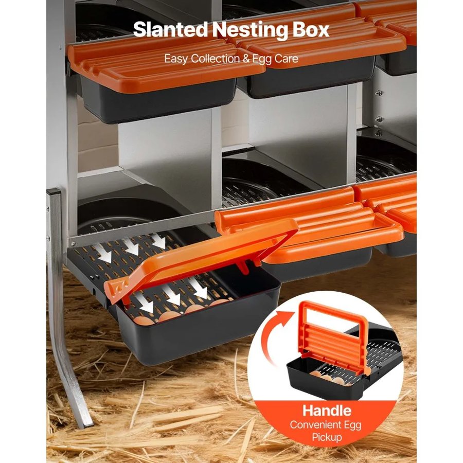 VEVOR Chicken Nesting Boxes with Egg Drop – 10 Compartments