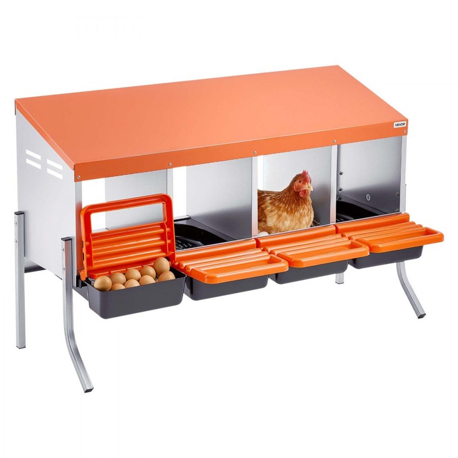 VEVOR Chicken Coop 4 Nesting Boxes – 27lbs, 0.03-inch Thick