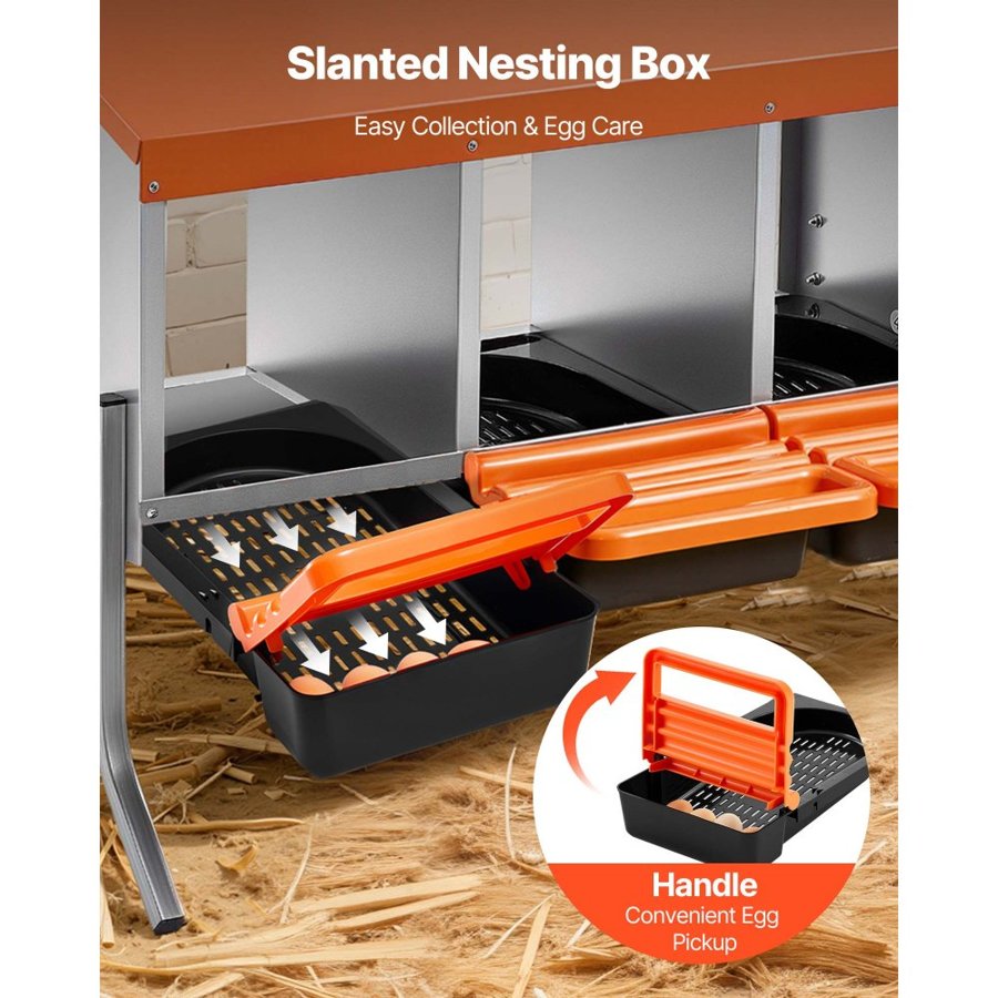 VEVOR Chicken Coop 4 Nesting Boxes – 27lbs, 0.03-inch Thick
