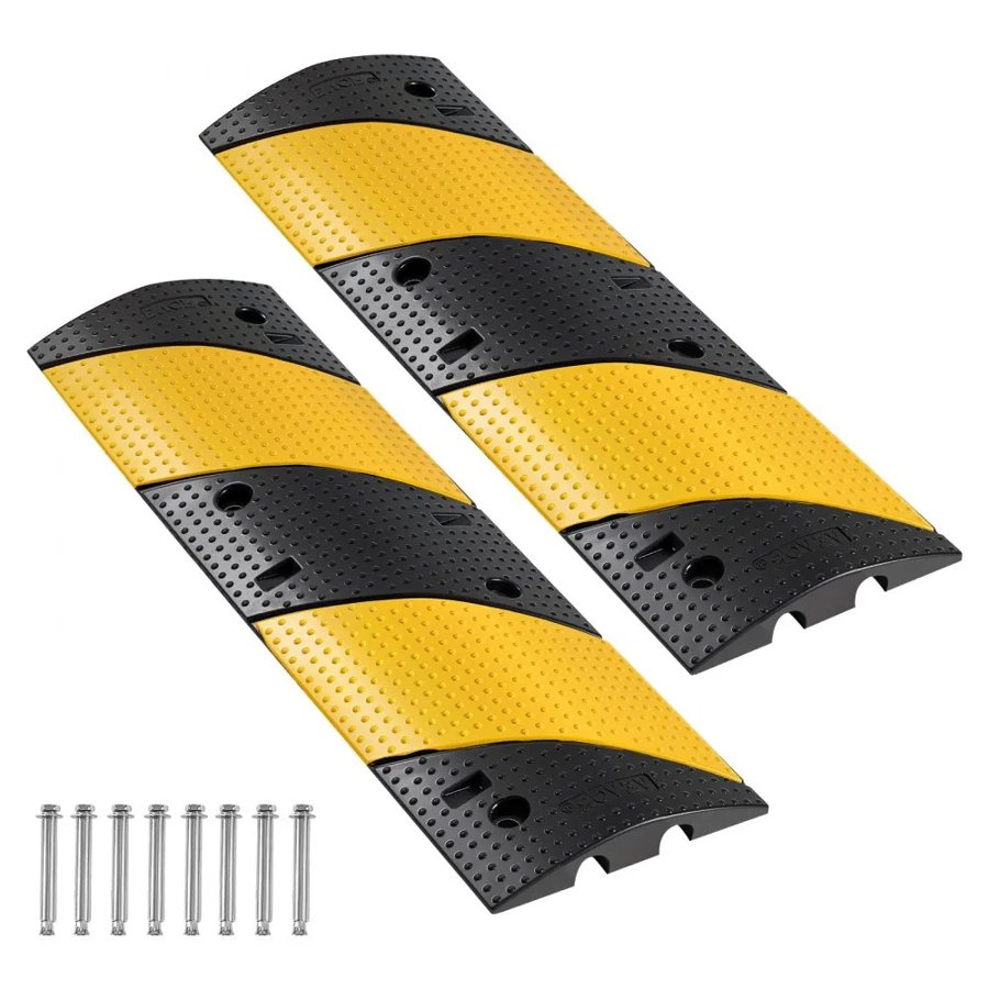 VEVOR 2 Channel Cable Ramp – 40 Inch Rubber, 22,000 lbs Load