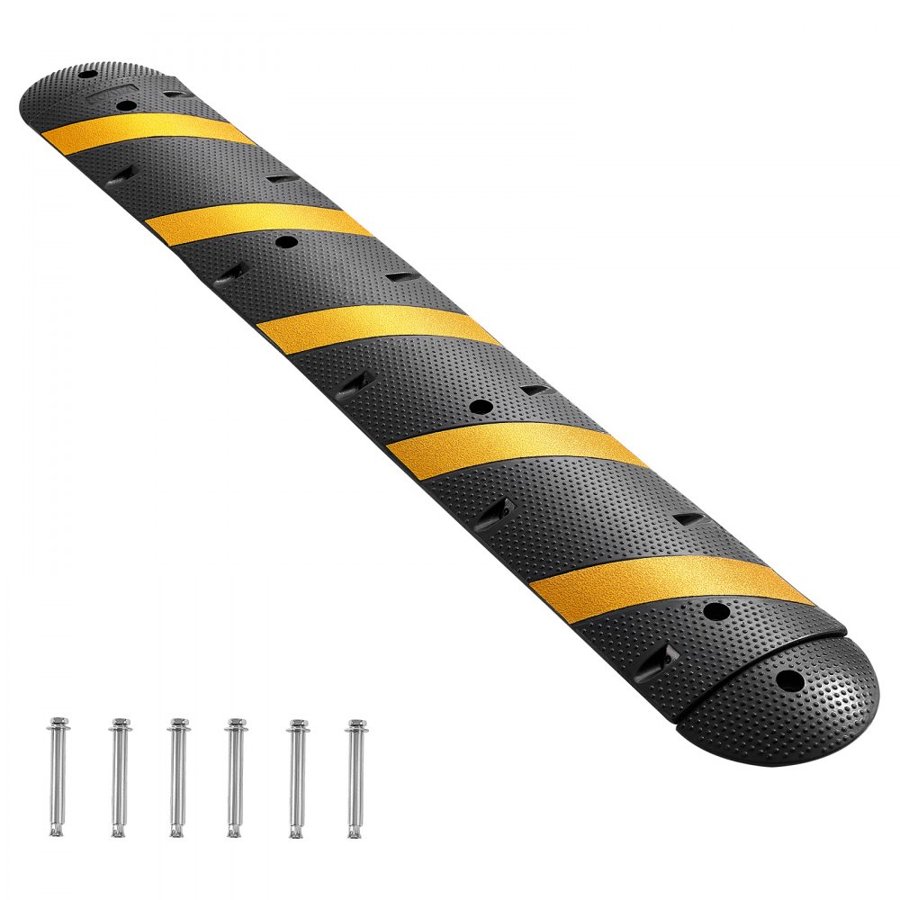 VEVOR Heavy Duty Rubber Speed Bumps – 6FT, 22,000 LBS