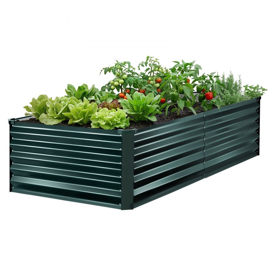 VEVOR Galvanized Metal Raised Garden Bed – 33.6CF, Alu-Zn