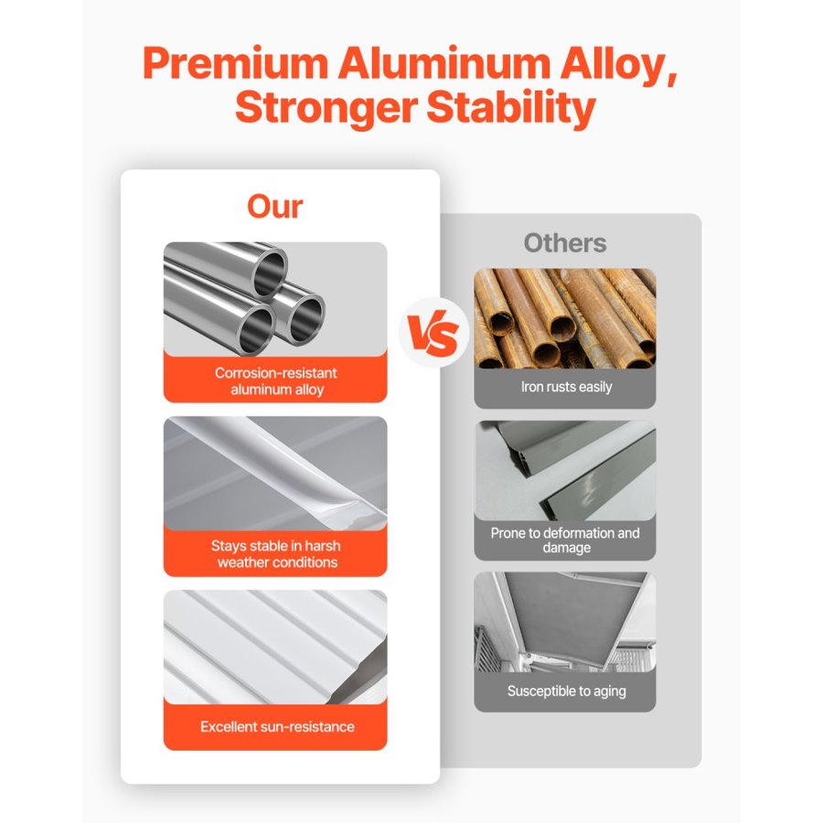 VEVOR Aluminum Awning for Front Door – 40x42 in, 0.6mm Alloy
