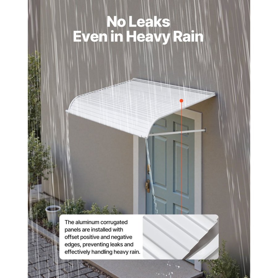 VEVOR Aluminum Window Awnings​— 0.6mm Aluminum Sheets