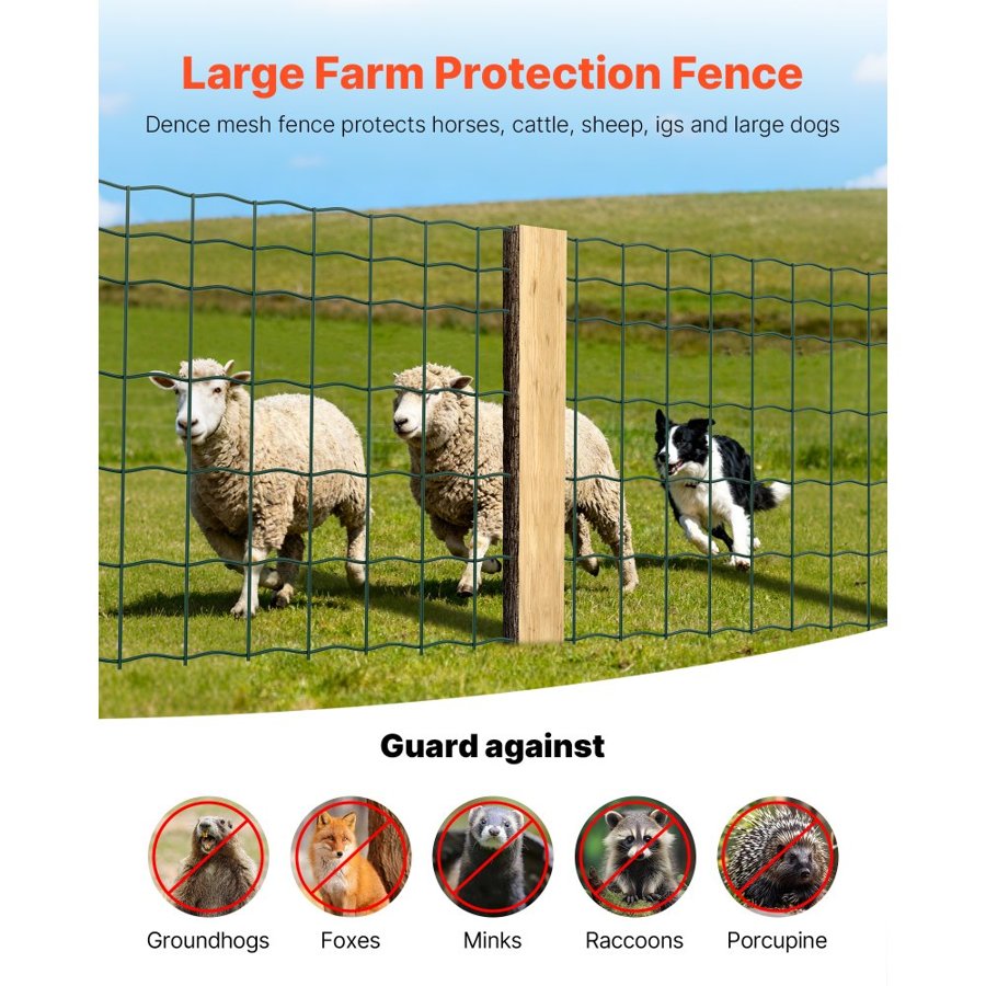 VEVOR Farm Wire Fencing – 39×787.4 Inches Roll, 2.1 mm Steel