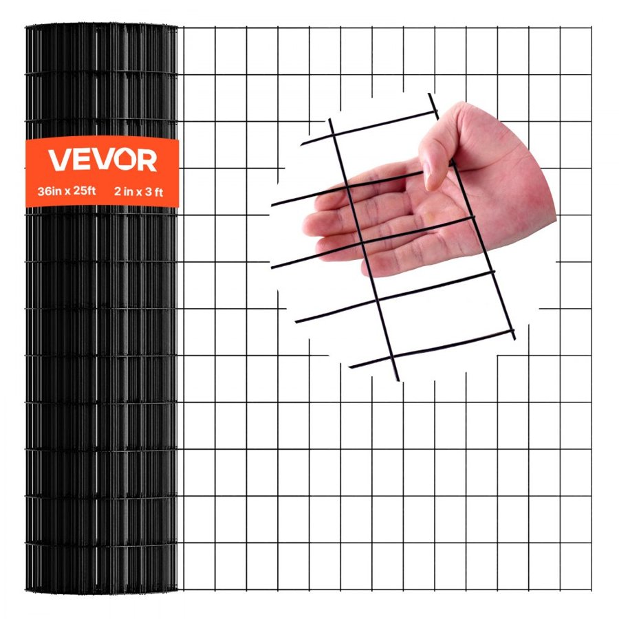 VEVOR Galvanized Welded Wire Mesh – 36 in x 25 ft, 16 Gauge