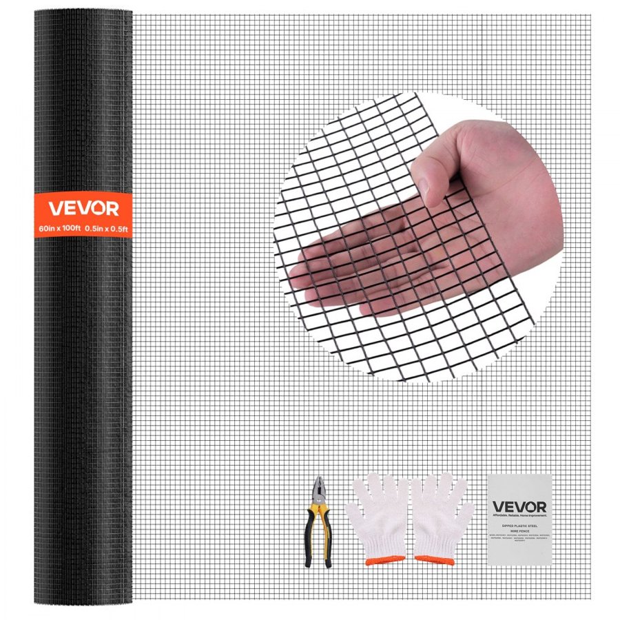 VEVOR Galvanized Wire Mesh Roll – 60 inch × 100 ft, 19 Gauge