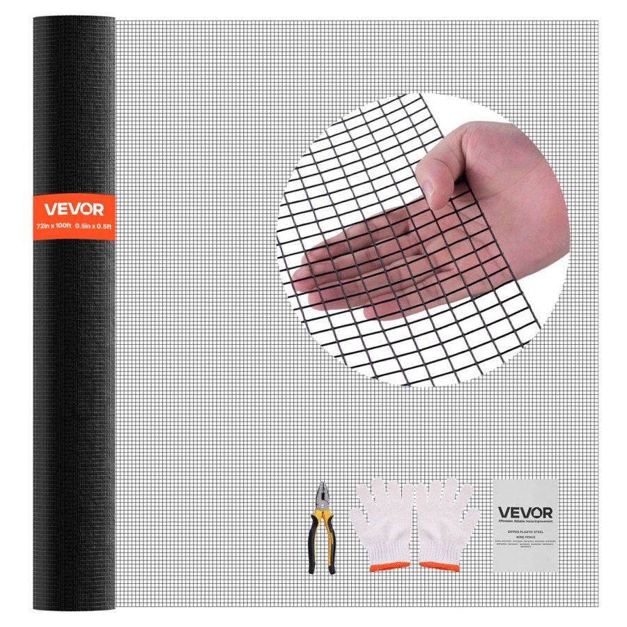 VEVOR Wire Mesh Snake Fence – 72 in x 100 ft, 19 Gauge