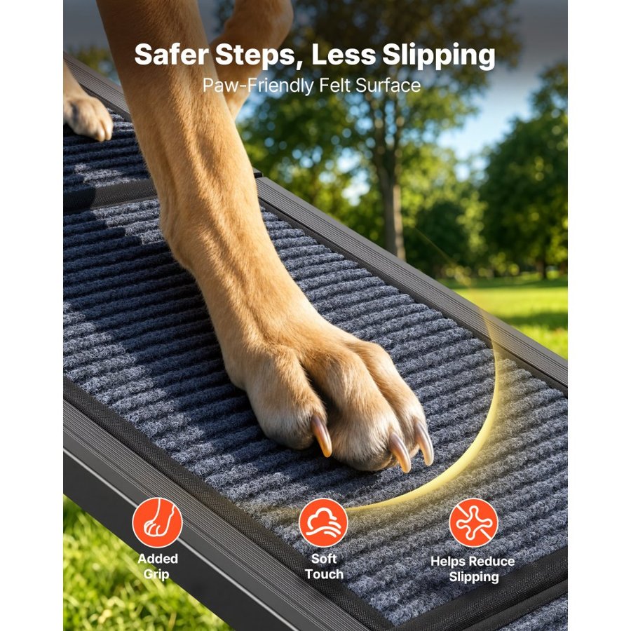 VEVOR Folding Dog Ramp for Car – 71" x 17", 250 lbs