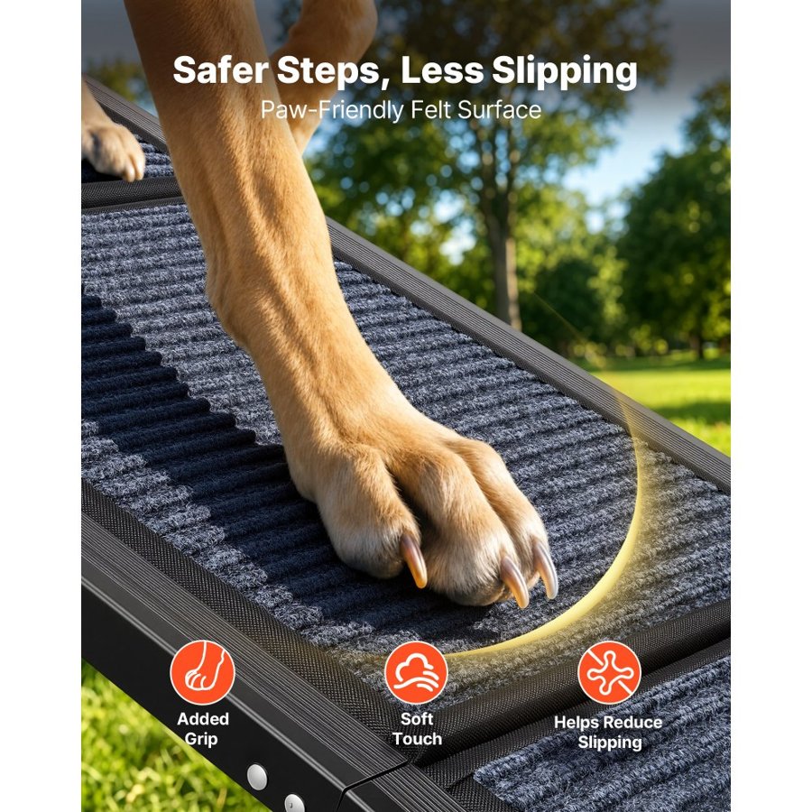 VEVOR Foldable Dog Ramp for Car – 63" x 17", 250 lbs