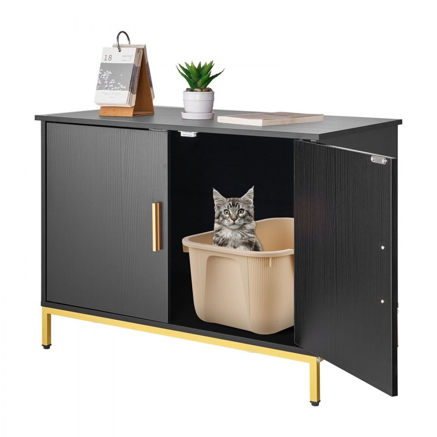 VEVOR Hidden Litter Box Cabinet – 27.6 inch, Metal Legs