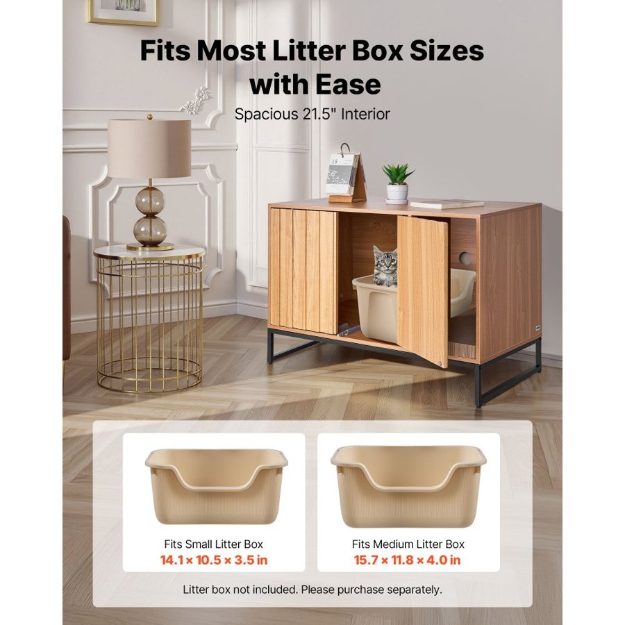 VEVOR Cat Furniture Litter Box Enclosure – 31.5" Cabinet