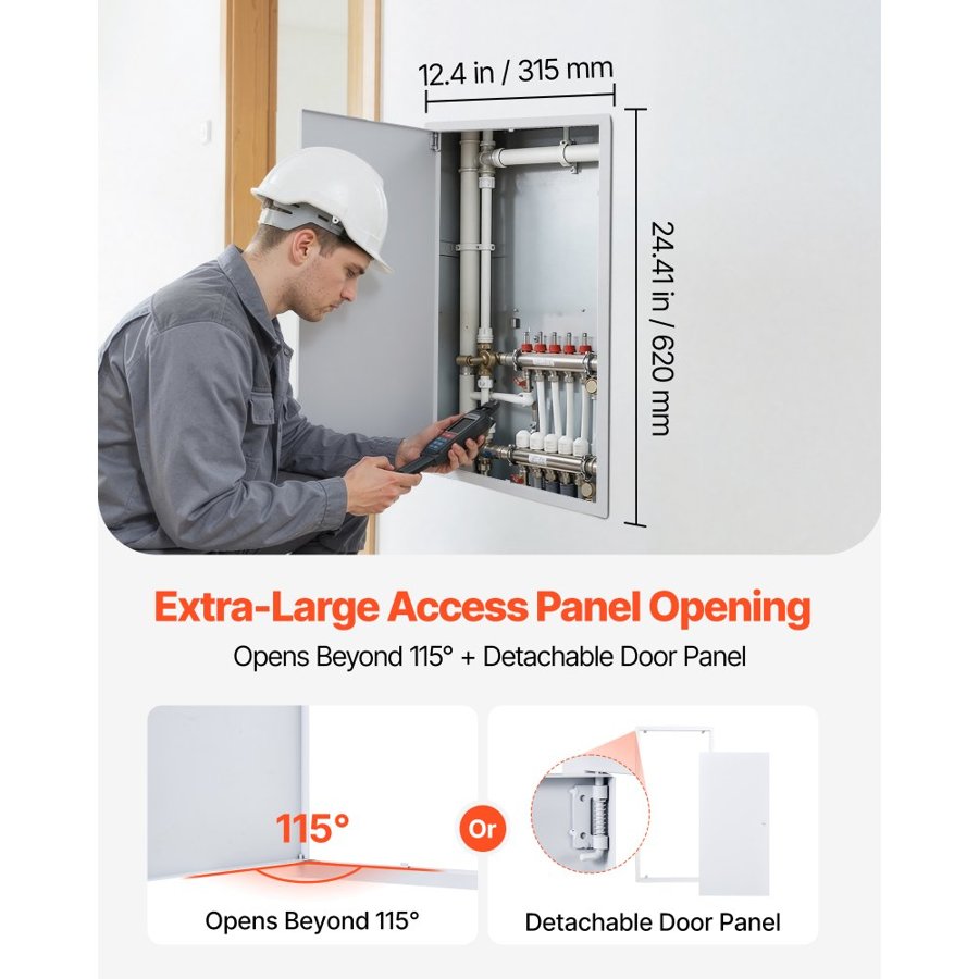 VEVOR Electrical Access Door – 64×34 cm, SECC Steel, White