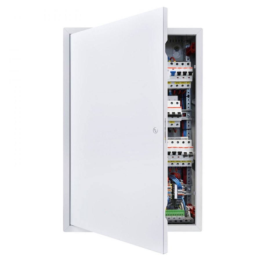 VEVOR Access Panel for Drywall, 64x44 cm Galvanized Steel Access Door, Easy Install Hinged Service Panel with Screwdriver Latch, for Ceiling Plumbing Electrical, 42x62 cm Cutout Size White