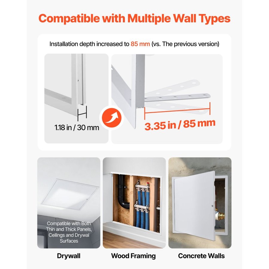 VEVOR Access Panel for Drywall – 64x64 cm Galvanized Steel