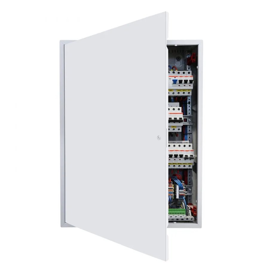 VEVOR Access Panel for Drywall, 84x64 cm Galvanized Steel Access Door, Easy Install Hinged Service Panel with Screwdriver Latch, for Ceiling Plumbing Electrical, 62x82 cm Cutout Size White