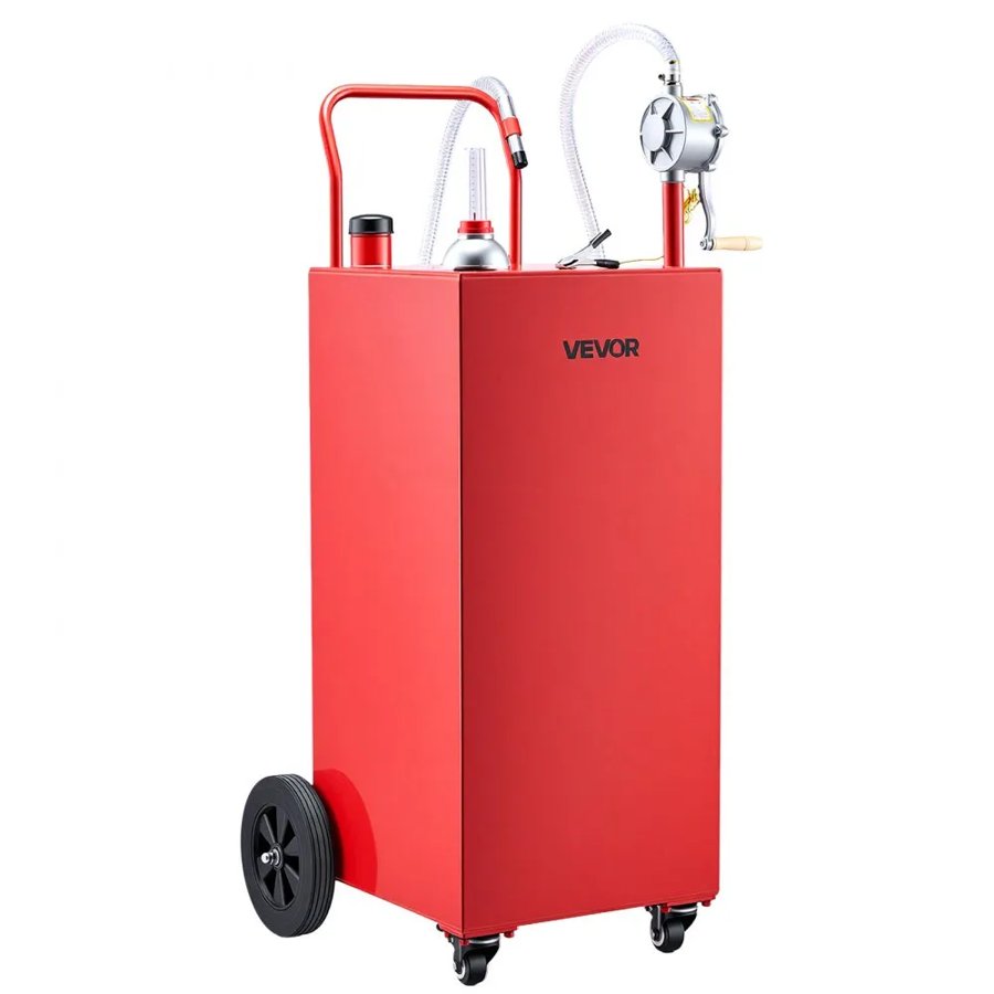 VEVOR Steel Gas Caddy – 189.3 L, Bi-Directional Hand Pump