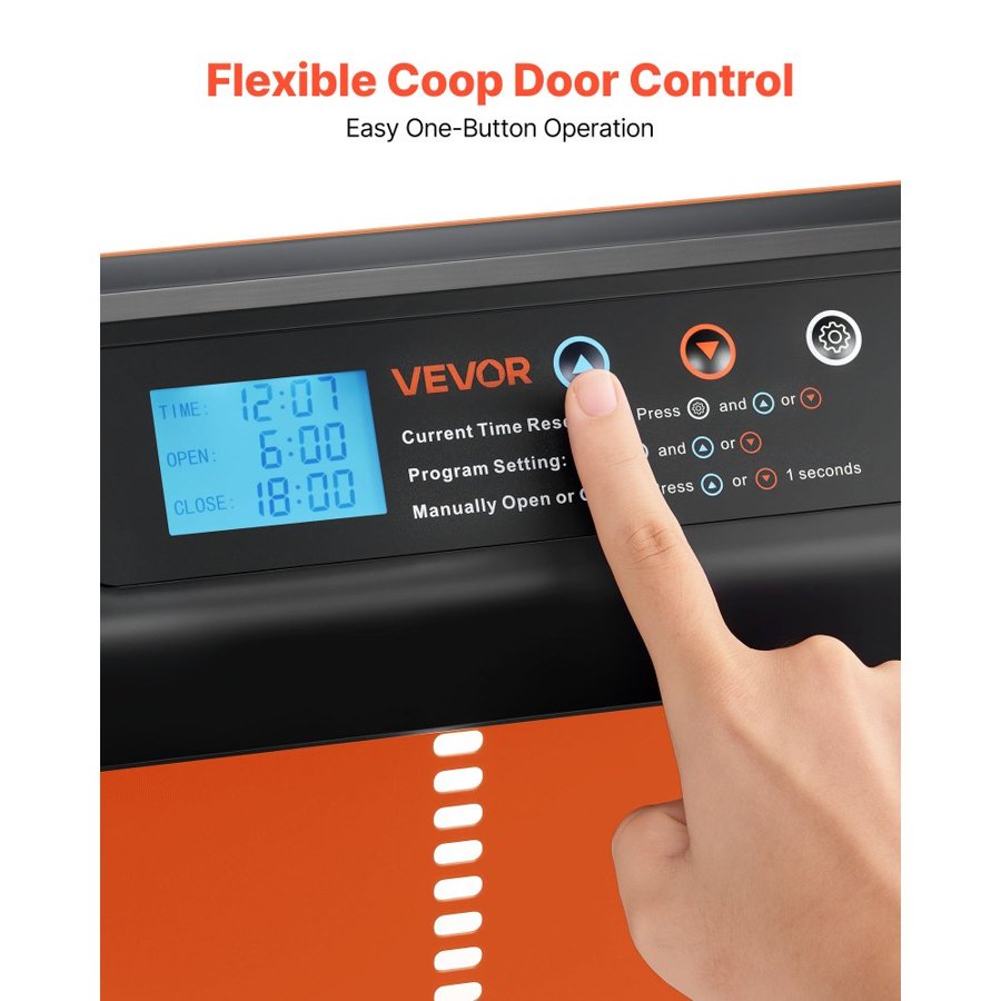 VEVOR Battery Powered Chicken Coop Door - 3 AA Batteries