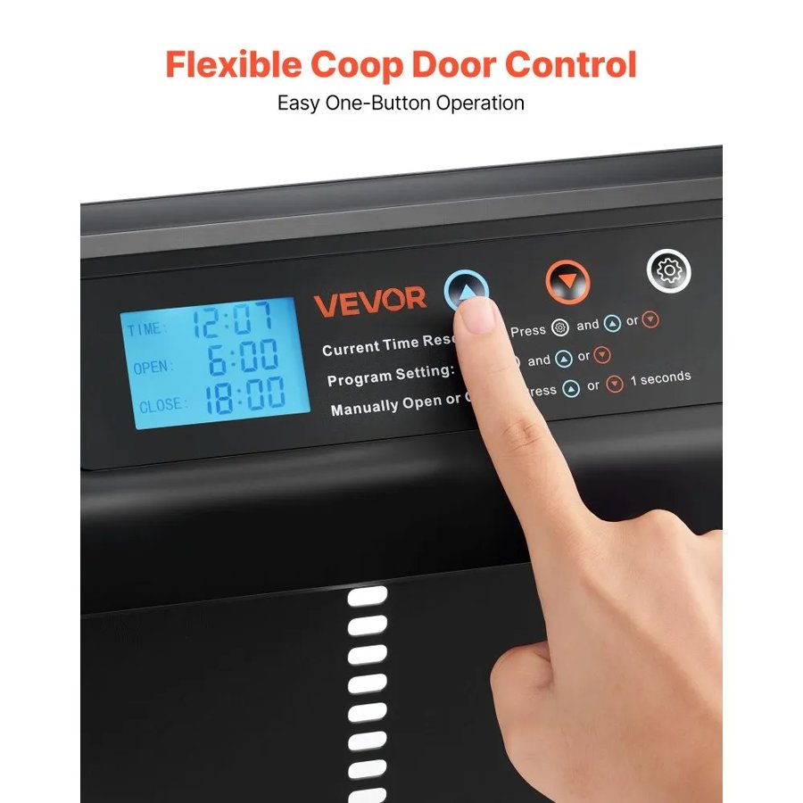 VEVOR Run Chicken Doors - 3 Seconds, 3AA Timer, ABS