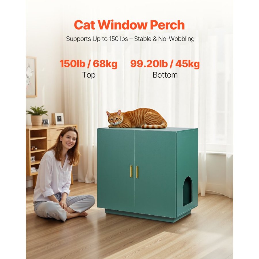 VEVOR Cat Litter Box Enclosure Cabinet – 31.5 Inch