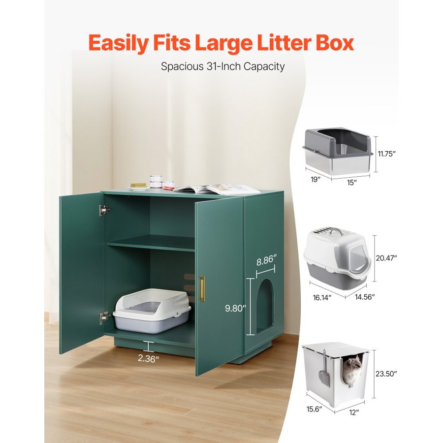 VEVOR Cat Litter Box Enclosure Cabinet – 31.5 Inch