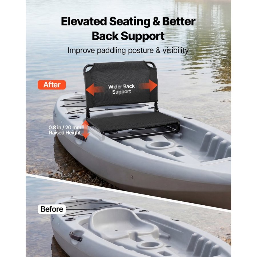 VEVOR Elevated Kayak Seat – 0.8" Raised, 600D Oxford Frame