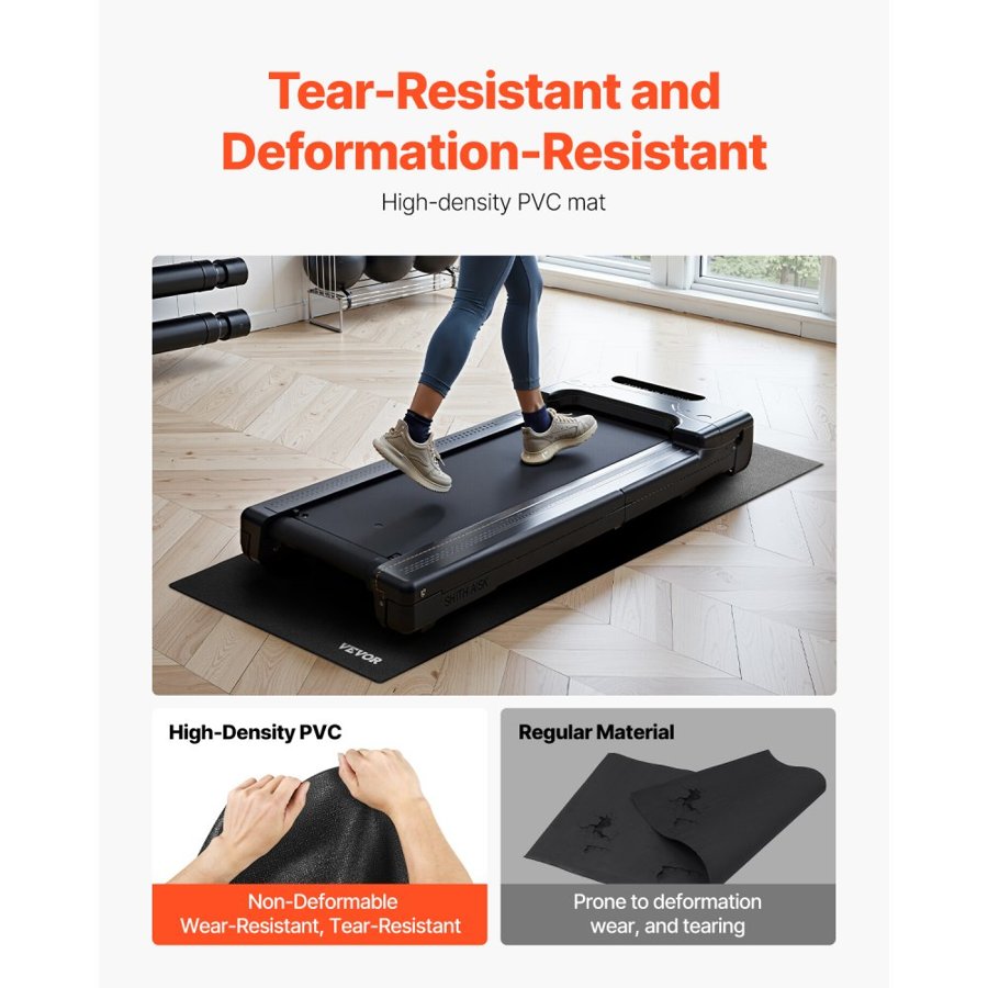 VEVOR Treadmill Floor Mat For Carpet – 23.62"x51.18"x0.16"