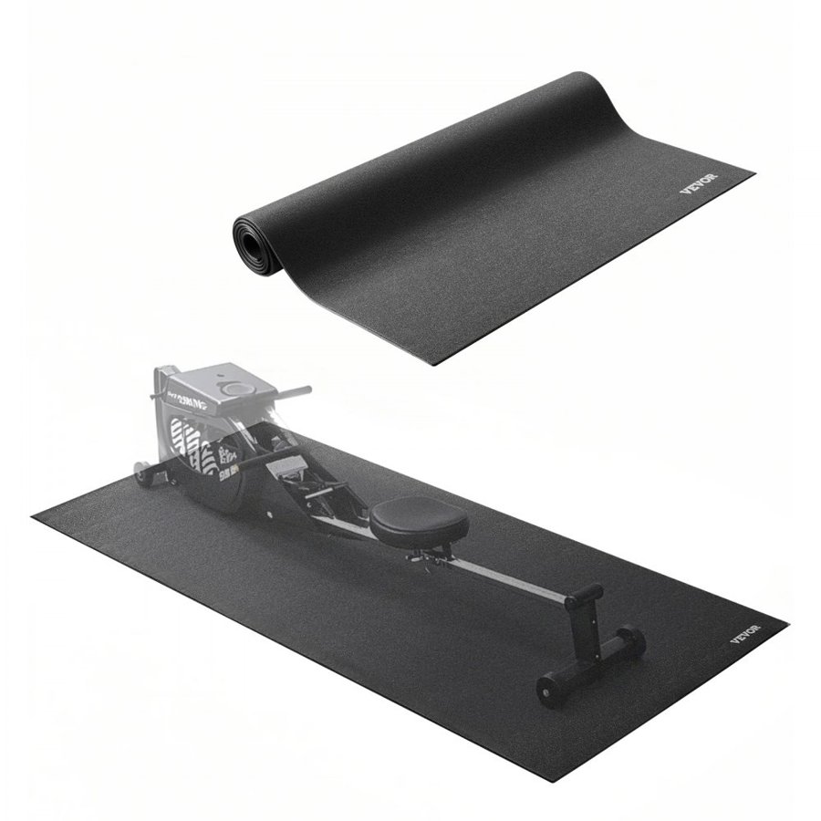 VEVOR Treadmill Mat for Carpet Floor, 6 mm Thick, 915x1980 mm Exercise Equipment Mat for Treadmills, Elliptical, Rowing Machine, High Density PVC Floor Protector, Waterproof and Non-slip for Home Gym
