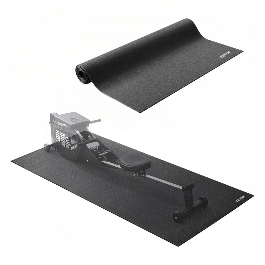 VEVOR Treadmill Mat for Carpet Floor, 6 mm Thick, 760x1820 mm Exercise Equipment Mat for Treadmills, Stationary, Recumbent Bikes, High Density PVC Floor Protector, Waterproof and Non-slip for Home Gym