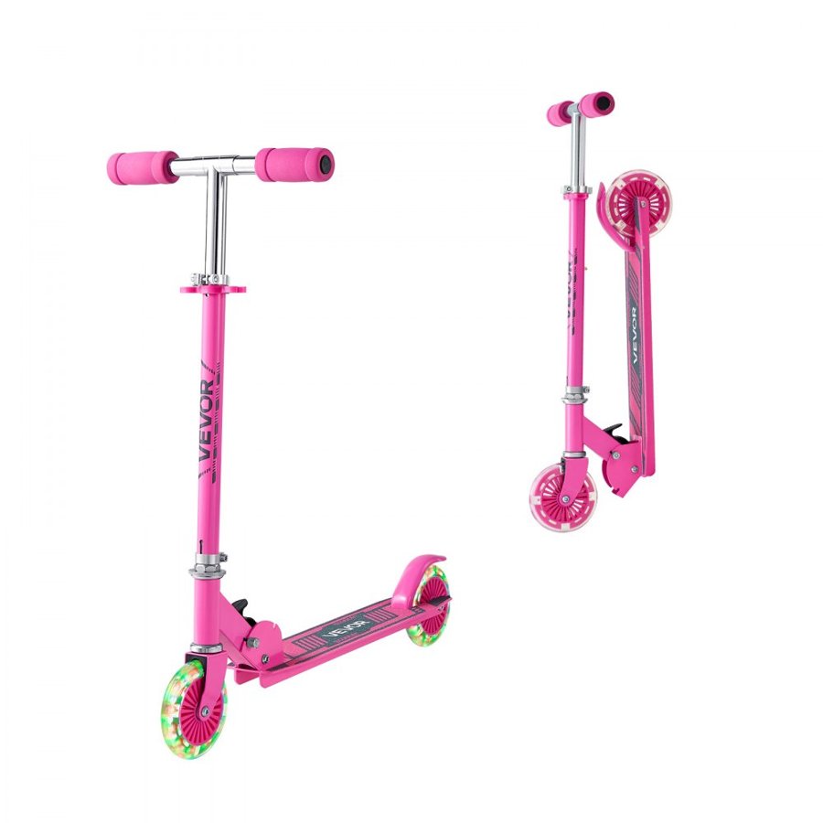 VEVOR Kids 2 Wheel Scooter – Ages 3+, 4.9LBS, Pink, 5" PVC