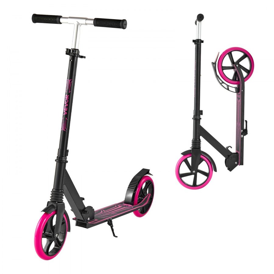 VEVOR Pink Toddler Scooter – Ages 8+ Teens/Adults, 220 lbs