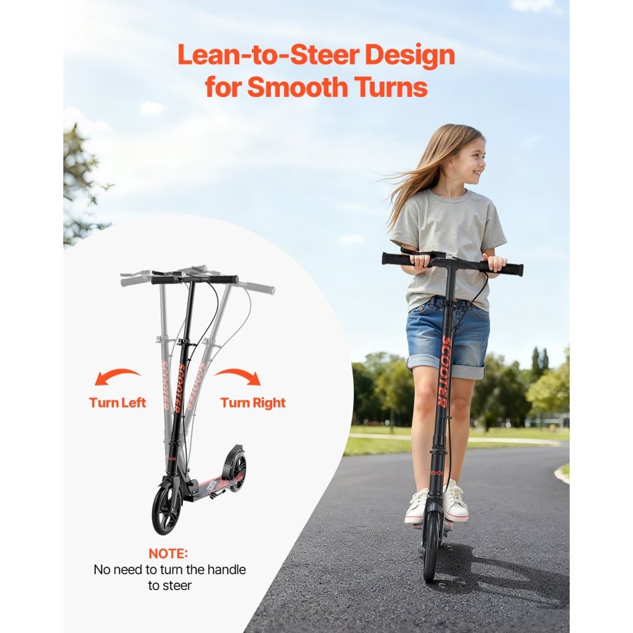 VEVOR Kids Scooter 2 Wheel – 220 lbs Capacity, 8 In Wheels