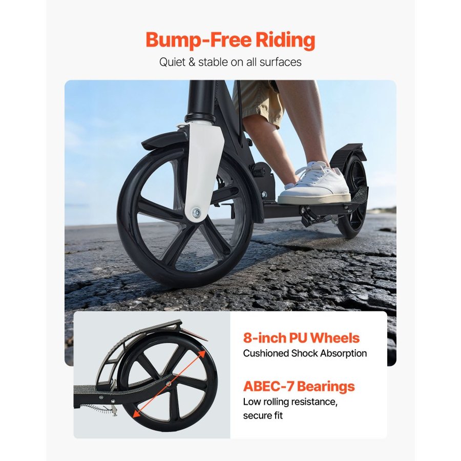 VEVOR Kick Kids Scooter – Adjustable, Foldable, 220 lbs Cap
