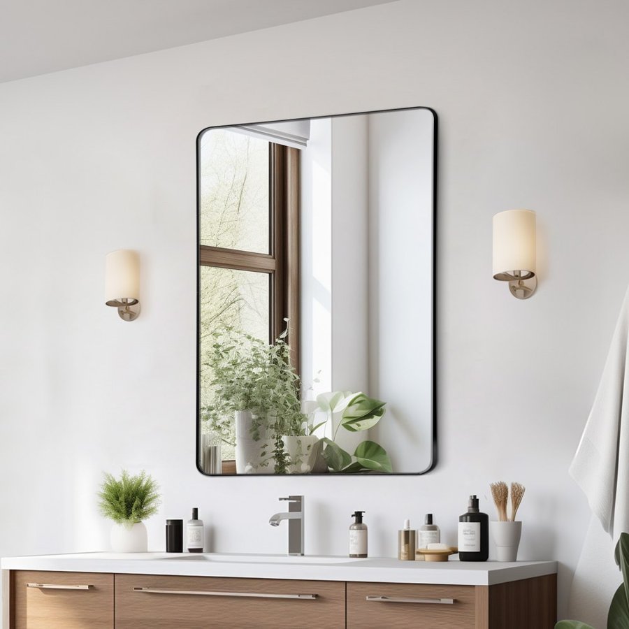 VEVOR Mirror with Aluminium Frame – 24 × 36 Wall Mount