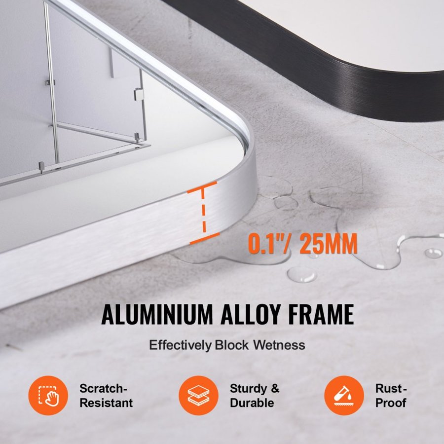 VEVOR 32 x 72 Mirror –  0.15 Inch, 32 x 72 Inch, Z Shaped