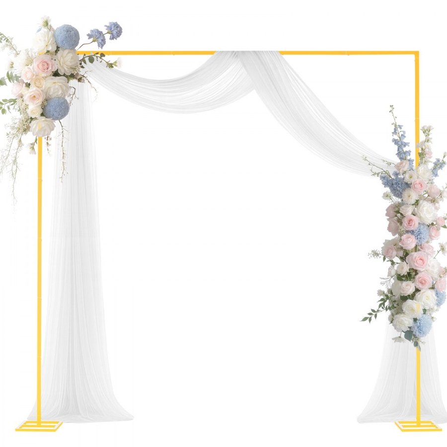 VEVOR Metal Arch Backdrop Stand – 8×8 ft, 0.71×0.71 in Tube
