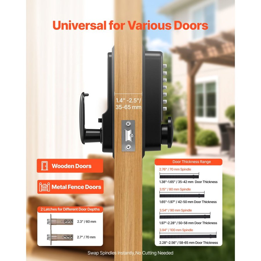 VEVOR Mechanical Combination Door Lock – 4-7 Digits Codes