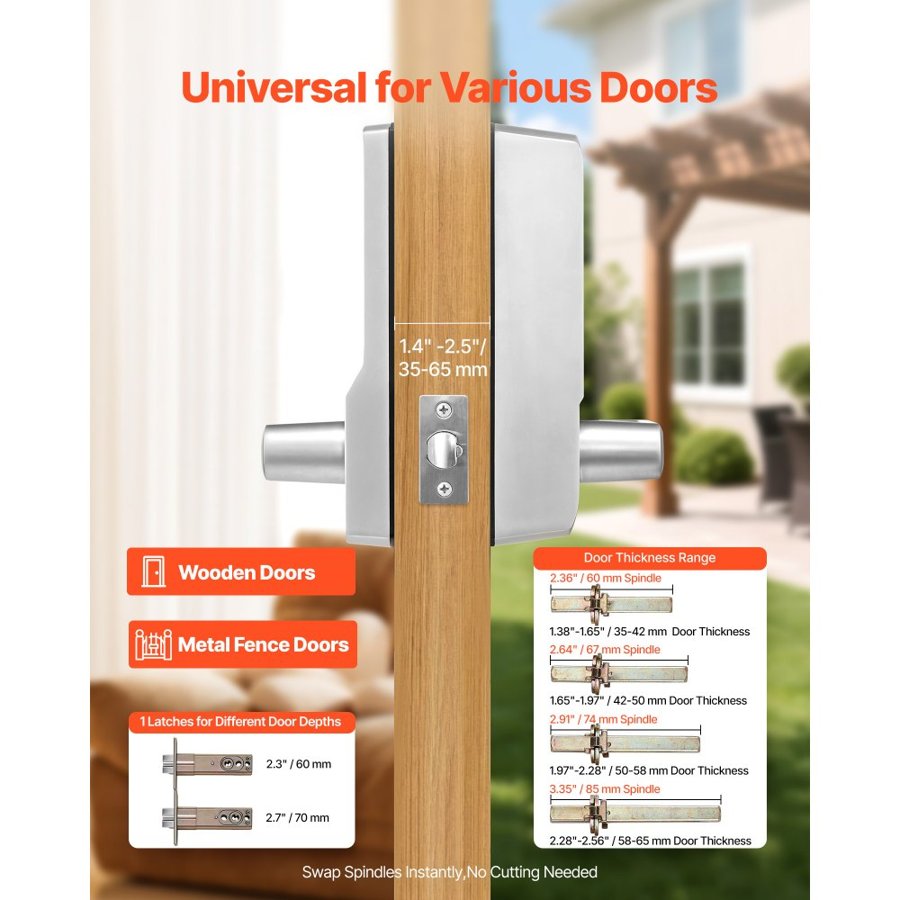 VEVOR Mechanical Keyless Entry Door Lock – 5-Digit Code
