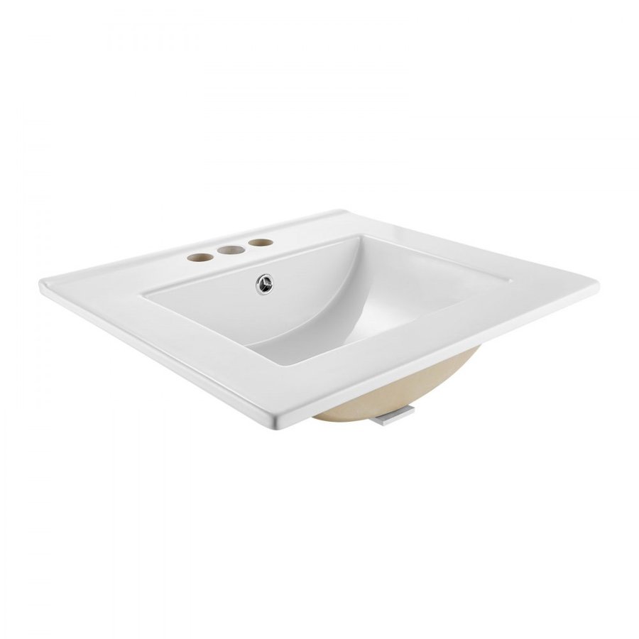 VEVOR Semi Recessed Rectangular Bathroom Sink – 20.08×18.31