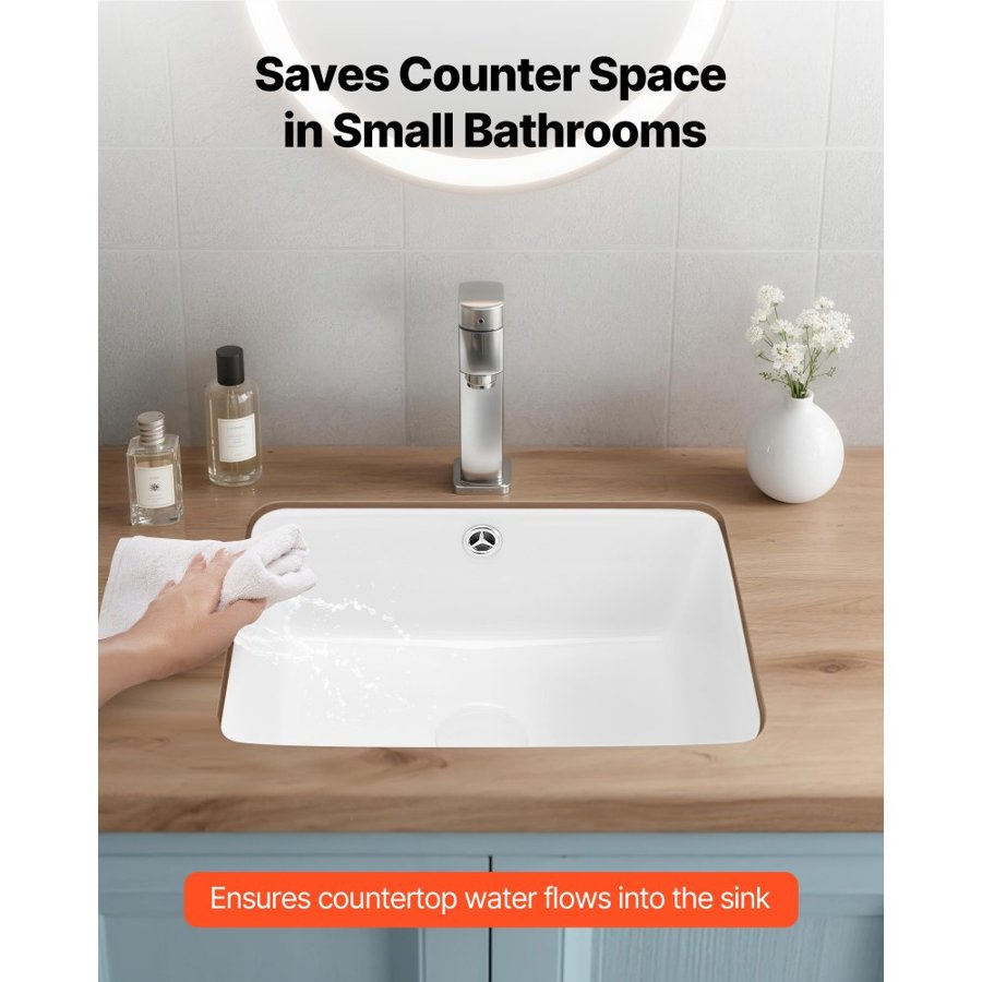 VEVOR Drop In Vessel Bathroom Sinks – 15.75" x 12.01"