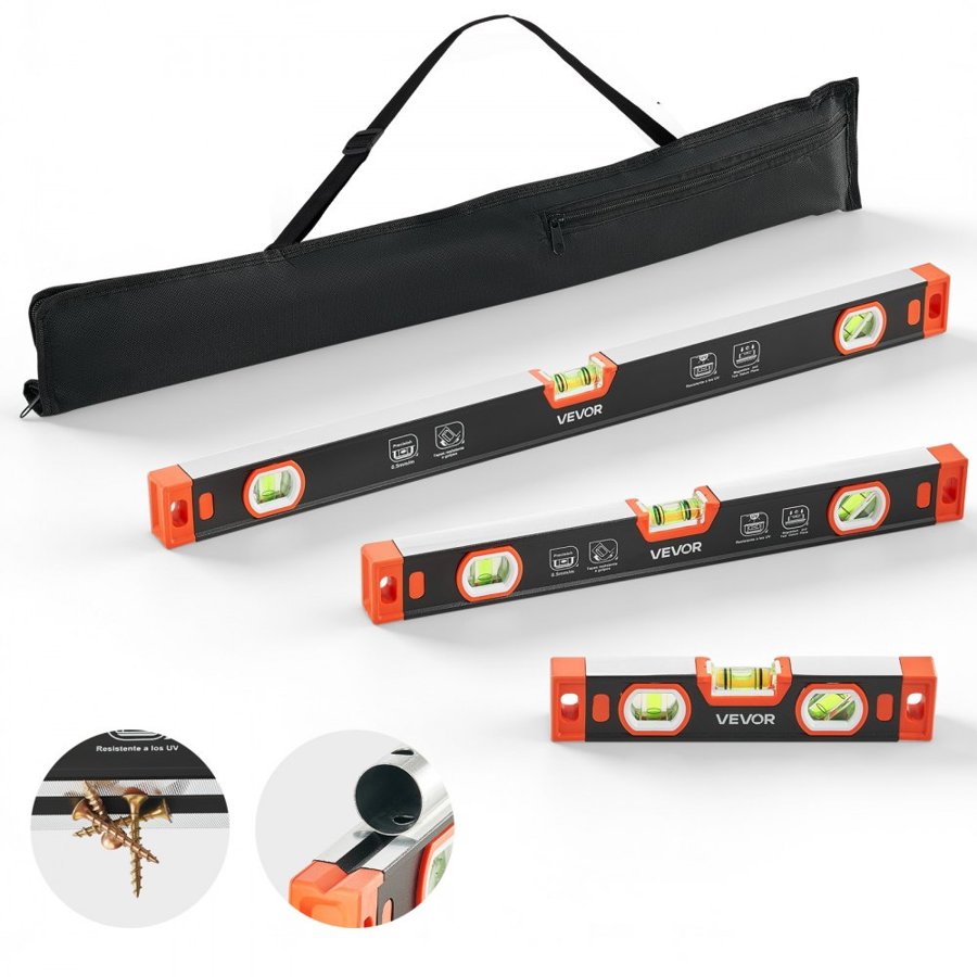 VEVOR Magnetic Level Set – 3 Pc, 225/400/600 mm