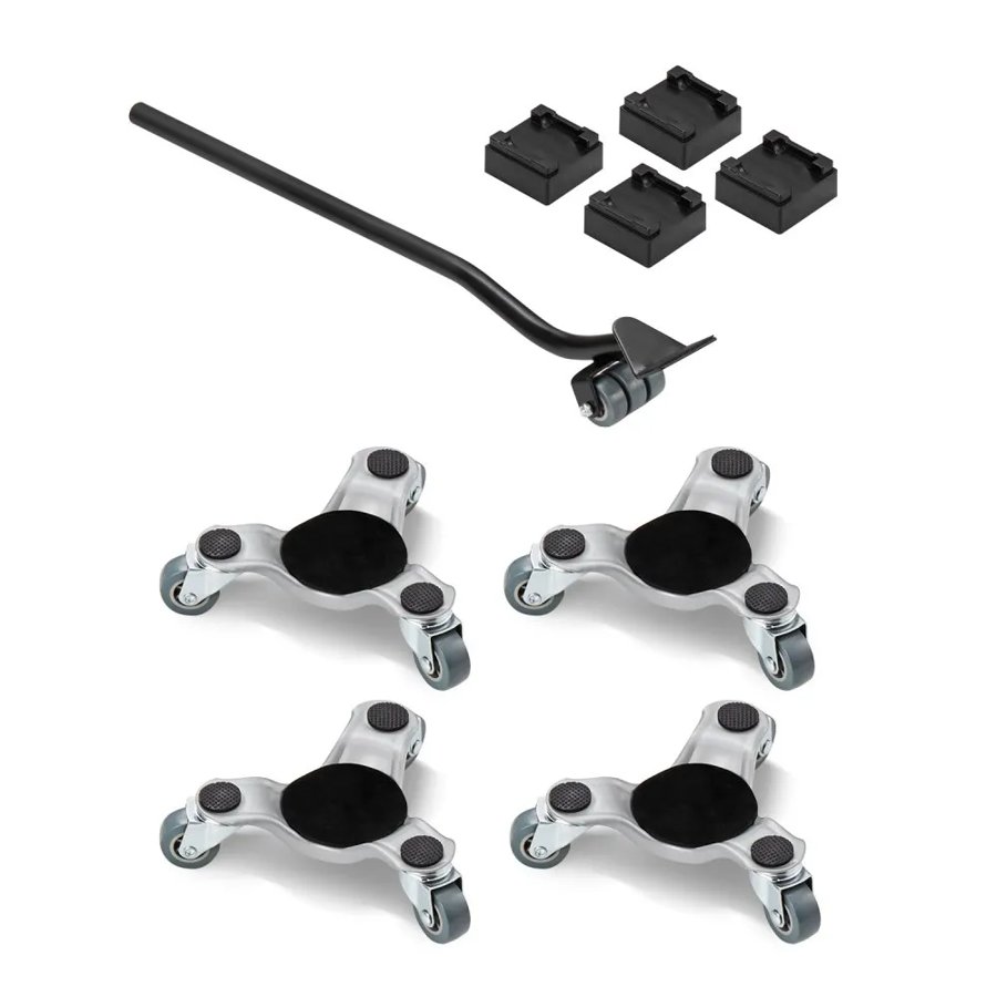 VEVOR 3 Wheel Steel Dolly – 440 LBS, 6.3 Inch, Rotate 360°