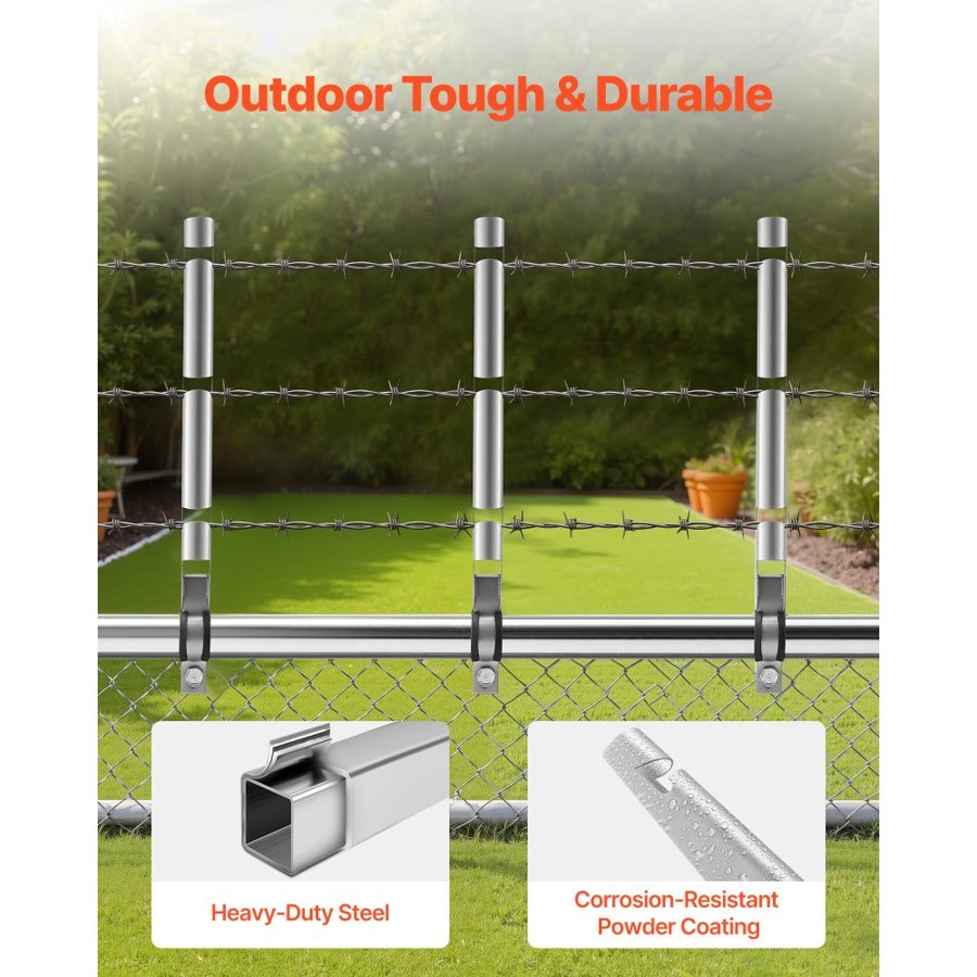 VEVOR Chain Link Barbed Wire Arm – 14.8" Extender, 10 Pack
