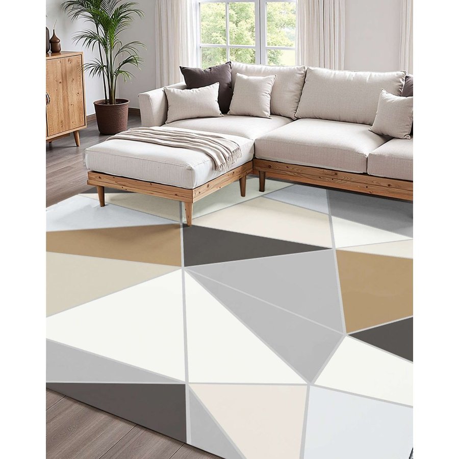 VEVOR Area Rug, 5 x 7 ft Large Washable Rug, Non-Slip and Tear-Resistant Soft Carpet, Pet & Child Friendly Modern Area Rugs, Indoor Mat for Bedroom, Living Room, Kids Room, Entryway, Charcoal Gray