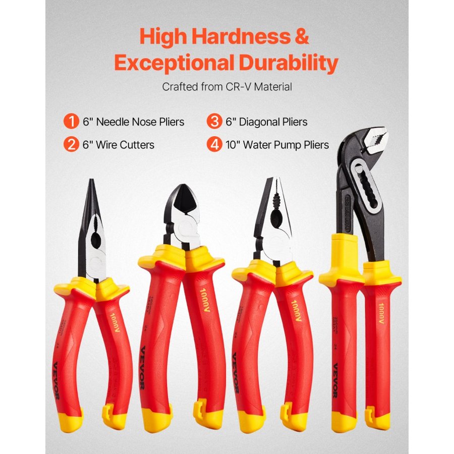 VEVOR Electrician Screwdriver Set - 12 Piece, 1000V VDE & GS